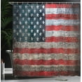 thumbnail image 4 of Ambesonne American Flag Shower Curtain, US Flag Plate, 69"Wx84"L, Red Grey, 4 of 5