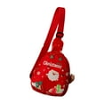 thumbnail image 3 of Festive Santa Claus Gift Pouch Crossbody Bag - Portable Holiday Accessory for Small Presents and Treats Storage, 3 of 6