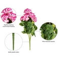 thumbnail image 6 of Vickerman 19.5" Artificial Light Pink Geranium Bush., 6 of 8