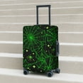 thumbnail image 5 of Uemuo Green Bright Web with Spiders Printed Washable Luggage Cover - Fashion Suitcase Protector Fits 18-32 Inch Luggage -Small, 5 of 9