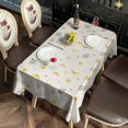 thumbnail image 6 of Beige Sun Moon Planet Star Pattern Rectangle Tablecloth 60"x120",Waterproof Polyester Rectangle Table Cloth, Wipeable Spillproof Polyester Tablecloth for Dining, Camping, Indoor and Outdoor, 6 of 6