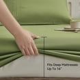 thumbnail image 3 of JELLYMONI 3 Pieces Luxury Soft Microfiber Sheets Set for Twin Size Bed, Deep Pocket Up to 16", Silky Bedding Sheets & Pillowcases（Twin,Avocado Green), 3 of 7