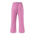 thumbnail image 4 of Posijego Summer Capris for Women Plus Size High Waist Casual Cropped Trousers Women Capri Pants with Pockets, 4 of 5