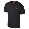 thumbnail image 2 of Men's Colosseum Black Oregon State Beavers Logo Lockup 2-Hit Active Blend T-Shirt, 2 of 3