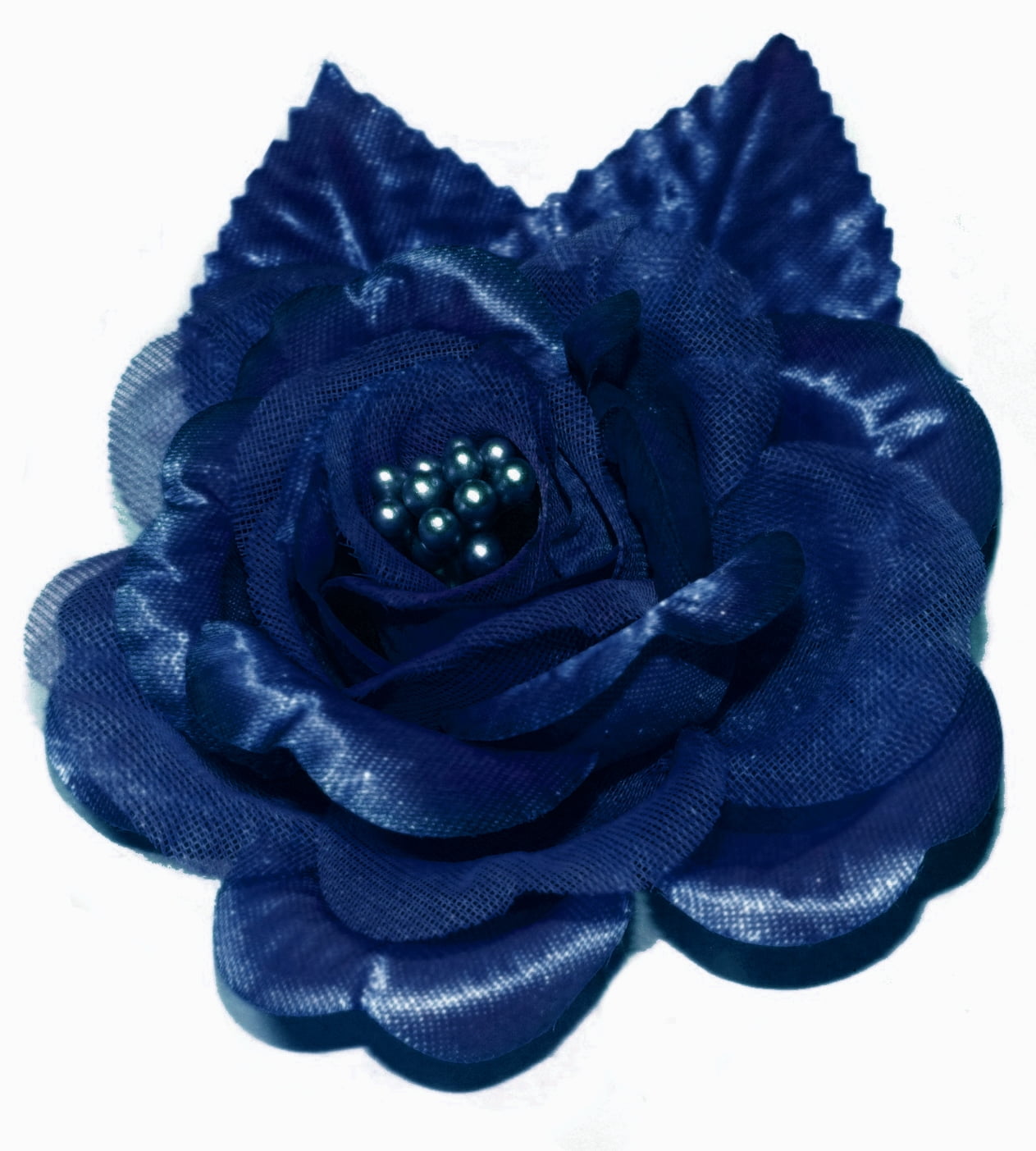 12 silk roses wedding favor flower corsage navy blue 2.75" 