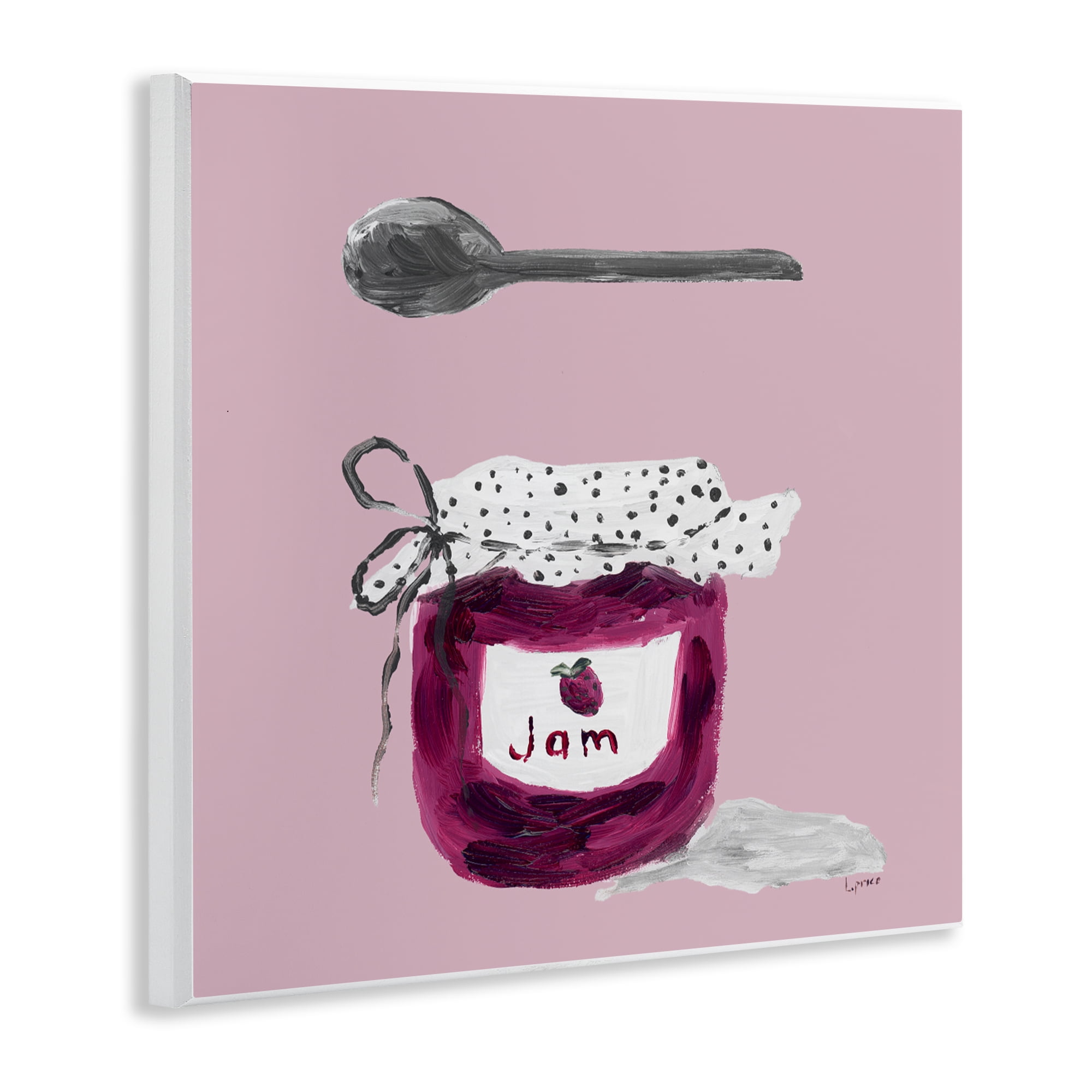 Stupell Industries Jam Jar over Blush Wall Plaque Art, design by Lucille Price