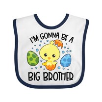 Inktastic Easter I'm Gonna Be a Big Brother with Green and Blue Eggs Boys Baby Bib