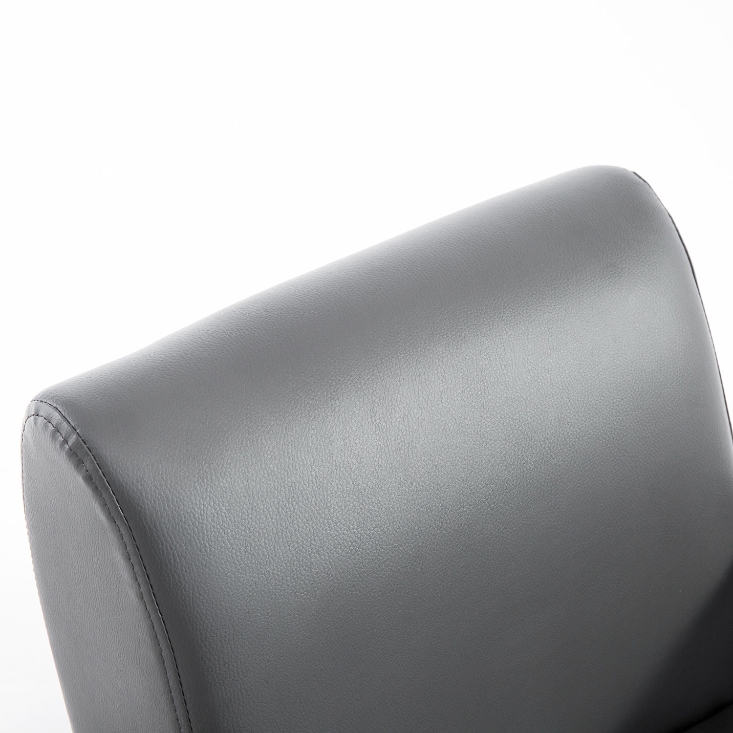 Qaba 20" Kids Sofa Side Pocket Armchair Rocking Recliner PU Furniture, Gray