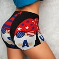 thumbnail image 4 of Logiee 4th of July Gnomes Print Women's Biker Shorts,Workout Gym Shorts,Scrunch Shorts,Tummy Control Hidden Scrunch Running Yoga Shorts-Medium, 4 of 8