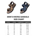 thumbnail image 3 of OutPro Men's Hiking Sandals Adjustable Arch Support Sandals Waterproof Leather Sandals Athletic Water Sandals, 3 of 11