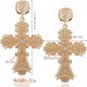 thumbnail image 2 of Pendientes de cruz grande, pendientes colgantes de color barroco para mujeres, adolescentes, niñas, regalos de fiesta de bar, material respetuoso con el medio ambiente, 2 of 5