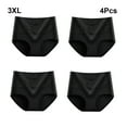 thumbnail image 4 of Qarigey Ropa interior de mujer, lencería moldeadora de cuerpo, calzoncillos elásticos sin rastro, bragas sexis, calzoncillos transpirables de Ropa interior Negro XXXL, 4 of 6