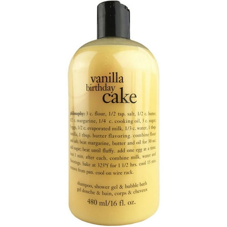 - Philosophy Vanilla Birthday Cake Shampoo, Bath & Shower Gel, 16 Oz