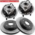 thumbnail image 2 of MotorbyMotor 515073 Front Wheel Bearing and Hub Assembly with ABS 5 Lugs + 336mm Front Brake Rotors Fits for 2002-2005 Dodge Ram 1500, 2 of 9