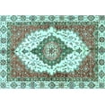 thumbnail image 1 of Ahgly Company Indoor Rectangle Abstract Light Blue Modern Area Rugs, 7' x 10', 1 of 4