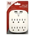 thumbnail image 1 of PDI-728 - WALL TAP 6 O/LET 15A 125V 1875W WITH 2 USB PORTS, 1 of 1