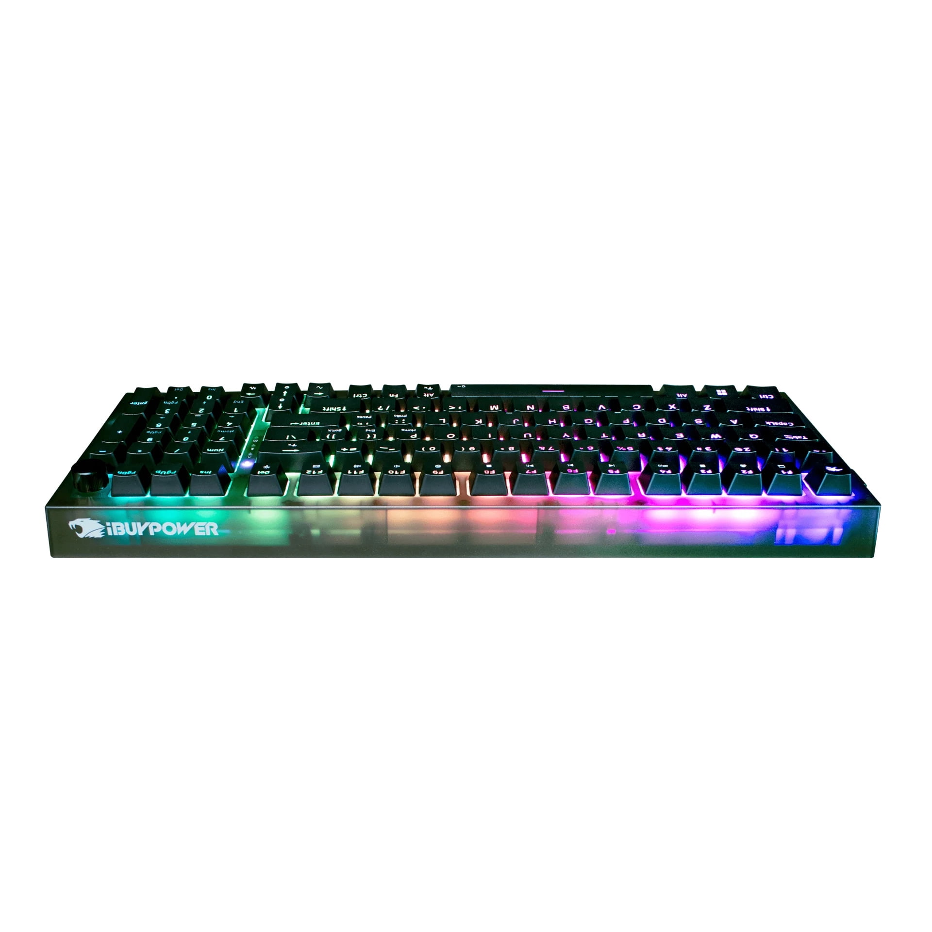 iBUYPOWER MK9 Pro RGB Mechanical Gaming Keyboard with Hotswap Linear Switches, Custom aRGB Lighting, Detachable USB-C Cable, Gasket Mounted PCB, Solid Black
