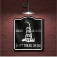 thumbnail image 2 of Don't Tread On Me Republican Independent BLACK Aluminum Composite Sign 20''x24'', 2 of 9