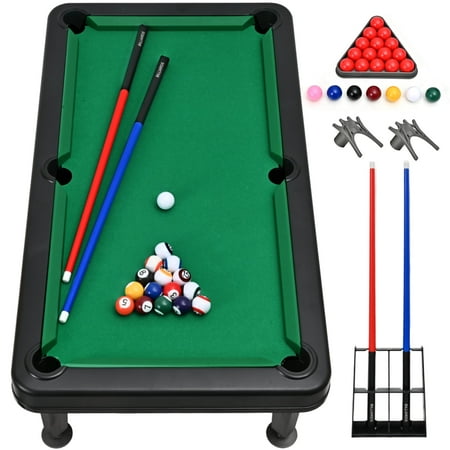Mini Pool Table for Kids - Portable Billiard Tables for Kids, Tabletop Games with 2 Cues, Nine-Ball & Snooker 2 Set, Gift for Boys & Girls 3-12