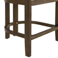 thumbnail image 4 of Corlas 26" Seat Height Medieval Modern Fabric Upholstered Counter Stools with Footrest, Rubber Wood Frame, Walnut+Beige, Set of 2, 4 of 14