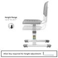 thumbnail image 4 of VIVO Gray Universal Height Adjustable Children's Desk Chair (Chair Only), 4 of 9