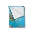 thumbnail image 2 of Sea Animals Soft Flannel Fleece Throw Blanket, Illustration of 2 Sea Turtles Swimming Underwater Aquatic Wildlife Colorful, Cozy Plush for Indoor and Outdoor Use, 60" x 80", Multicolor, by Ambesonne, 2 of 5