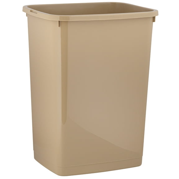 Superio Large Kitchen Trash Can 13 Gallon, 52 Qt Waste Bin for Kitchen, Garage, Indoor and Outdoor Trash Can, Beige
