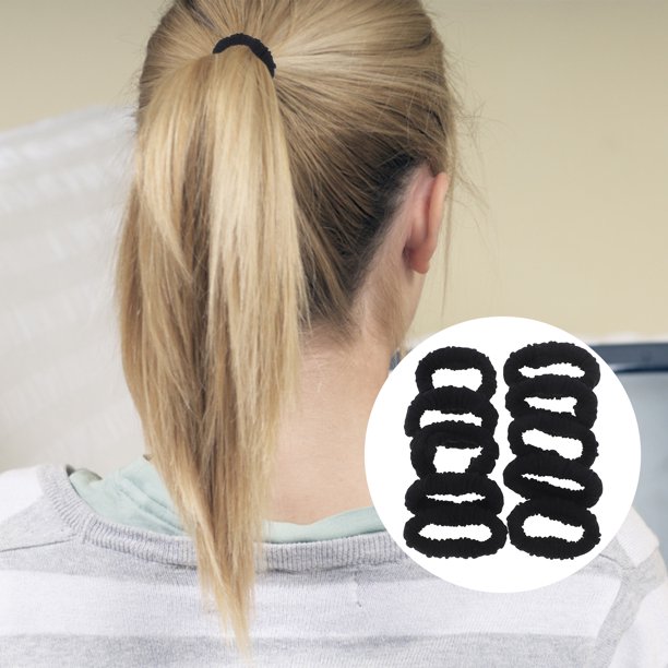 Nestingho 10Ud Accesorios Para Peinado Elásticos Negro Ligas Para Y