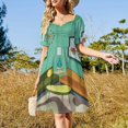 thumbnail image 4 of Vestido de manga corta con crecimiento vertical Vestidos de baile Vestido de noche de verano, 4 of 7