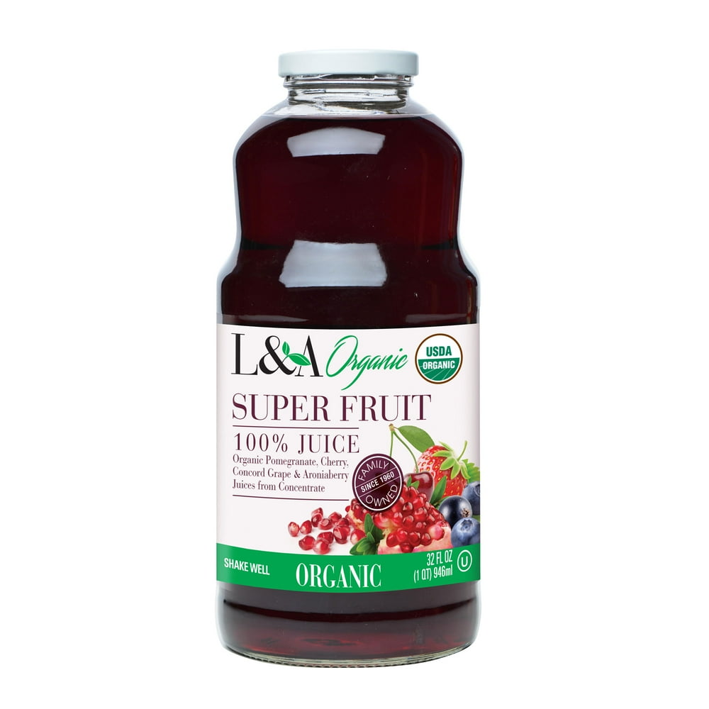 L&A 100 Organic Juice, Superfruit, 32 Fl Oz, 1 Count