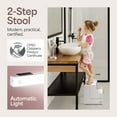 thumbnail image 6 of NIFTAKE Kids 2-Step Bamboo Step Stool, 250lb Capacity, Auto night Light - White, 6 of 7