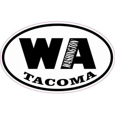 4in x 2.5in Oval WA Tacoma Washington Sticker