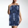 thumbnail image 4 of Towel 30x15 Inch Face Towel Hand Towel Bath Towels Hand Bath Towels Single-Sided Printed Towels, Lightweight, Breathable and Absorbent Blue Flower and Lion Pattern, 4 of 5