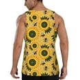 thumbnail image 3 of Haiem Bees and Sunflowers Men Workout Tank Top Gym Bodybuilding Sleeveless Muscle T Shirts Athletic Tank Breathable Workout Shirt-Large, 3 of 9