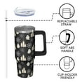thumbnail image 3 of 30 Oz Halloween Tumbler with Handle and Straw, Witch Pumpkin Cat Travel Tumbler, Halloween Holiday Gifts for Women Adults Teenagers, 3 of 5