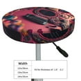 thumbnail image 4 of Balery Romantic Heart Guitar Fundas de asiento para taburete de bar redondo de tela de terciopelo ajustables que protegen de arañazos y manchas para sillas de 14 a 17 pulgadas.-12 inch, 4 of 7