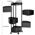 thumbnail image 3 of Andvari Rotating 5-Tier Kitchen Storage Rack, Irregular Fruit Basket Floor Stand Organizer, 3 of 10