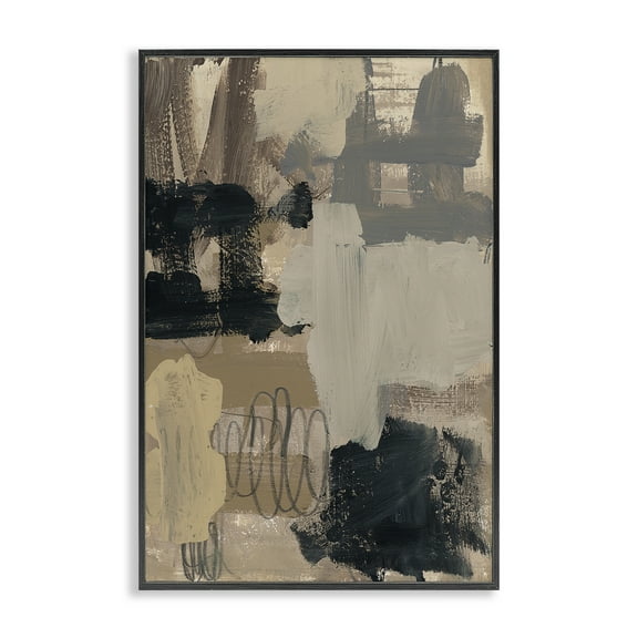 Stupell Industries Holding On Composition Black Framed Giclee Art design by Brent Baker, 18 x 12