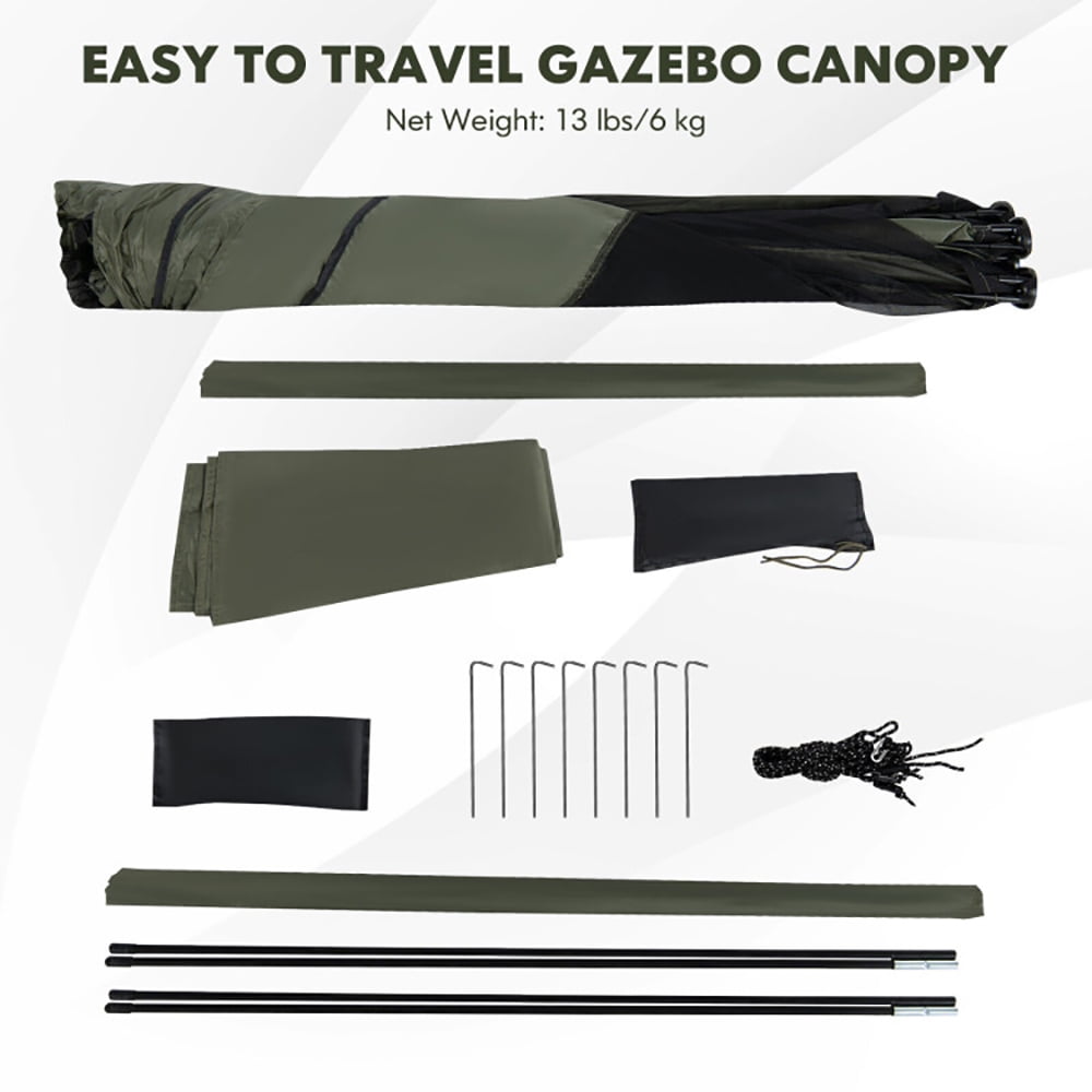 Aimee Lii 6.7 x 6.7 Feet Pop Up Gazebo with Netting and Carry Bag, Canopy Gazebo for Party Camping BBQ Events, Green Aimee Lii 6.7 x 6.7 Feet Pop Up Gazebo with Netting and Carry Bag, Canopy Gazebo for Party Camping BBQ Events, Green