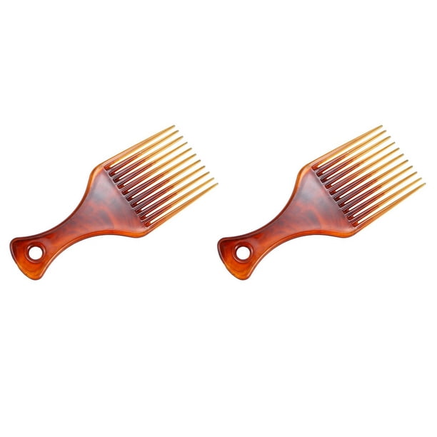 2X Peine para El Cabello Peine Horquilla para El Cabello Peine Cepillo de Pelo Rizado Peluquería Insertar Cepillo para El Pelo Herramienta de Peinado para Hombres Y Mujeres