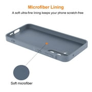 For Samsung Galaxy A55 5G Phone Case, Ebizware Shockproof Liquid Silicone Case Full-Body Protective Rugged Rubber Slim Cover with Microfiber Lining for Galaxy A55 5G (Gray)