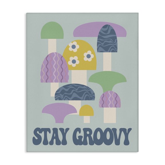 Stupell Industries Modern Stay Groovy Botanicals Canvas Art, 16 x 20, by Lil' Rue