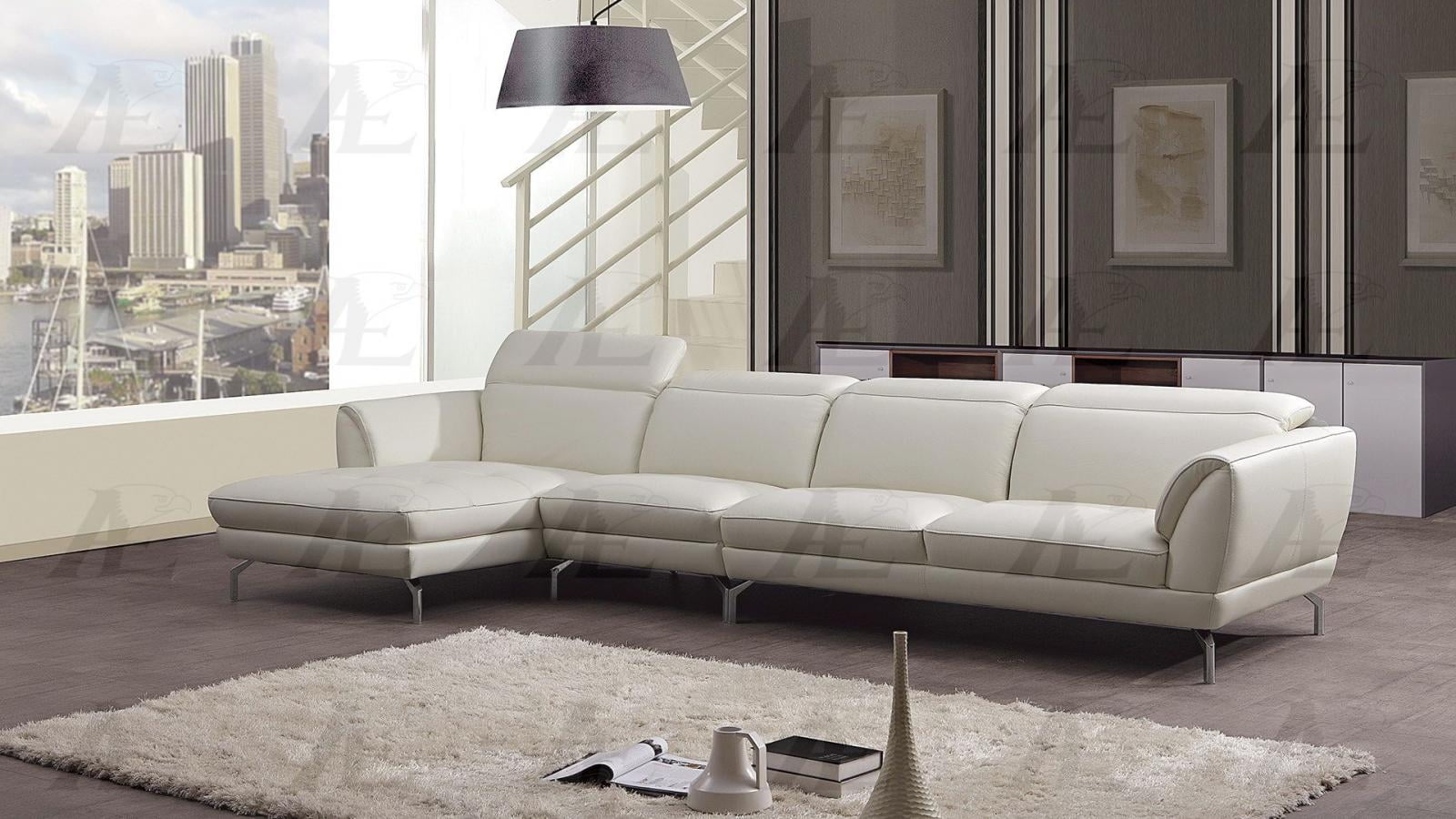 Divani Casa Lidia Modern White Italian Leather Sectional Sofa By Vig Furniture