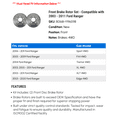 thumbnail image 2 of Front Brake Rotor Set - Compatible with 2003 - 2011 Ford Ranger 2004 2005 2006 2007 2008 2009 2010, 2 of 2
