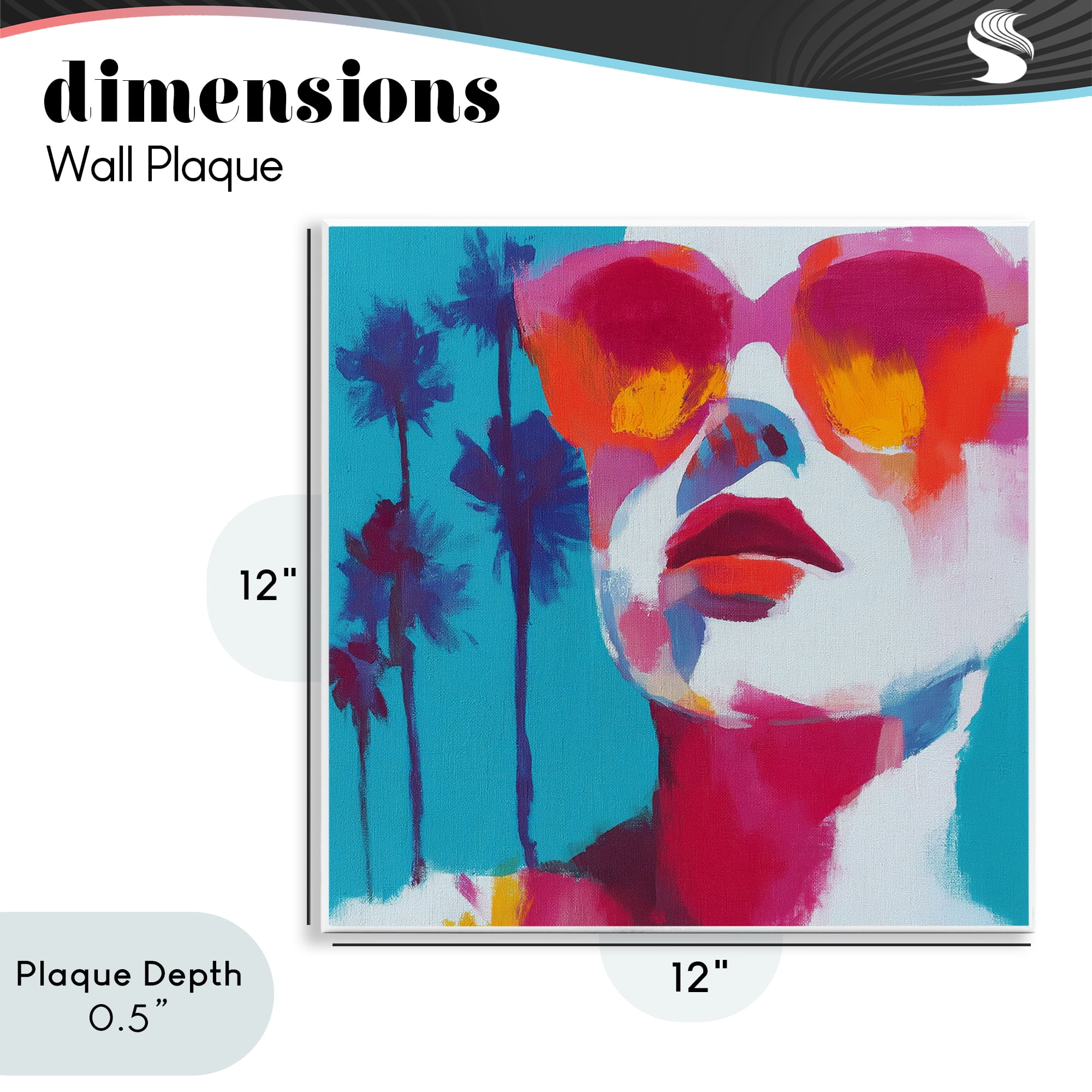 Stupell Industries Expressive Palm Tree Gaze Wall Plaque Art, design by Chromatic Storm Studio