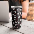 thumbnail image 4 of 20oz Tumblers Halloween Ghosts with Red Hearts Stainless Steel Vacuum Insulated Double Wall Travel Tumbler Cups Mug with Lid and Straw,Cleaning Brush for Cold & Hot Drinks, 4 of 7