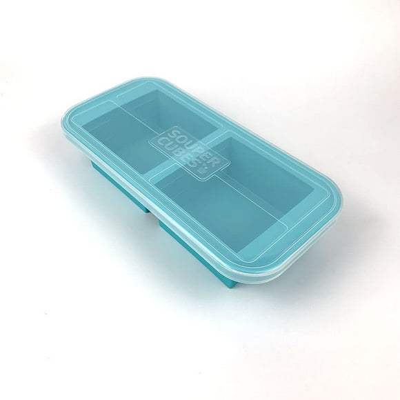 Souper Cubes Bandeja de congelacion de 2 tazas, Aqua Color, Souper Cubes Souper Cubes