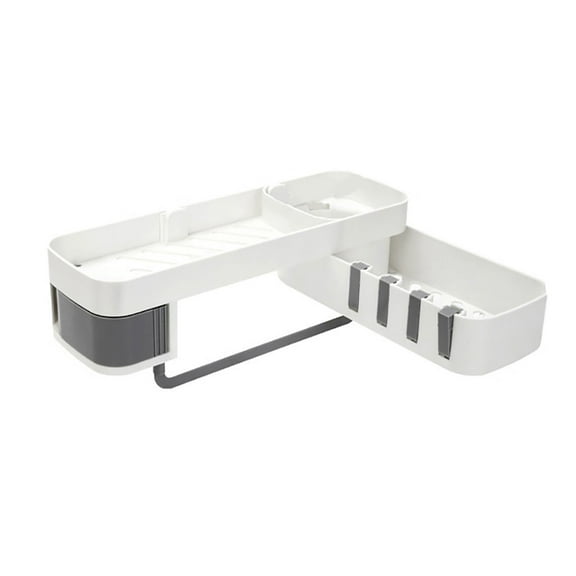 CVLNCYCLING Shower Caddy Suction Cup,No Drilling Rotating Plastic Storage Rack,Shower Caddy Shower Organizer Bathroom Shower Shelves for Bathroom