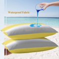 thumbnail image 4 of Lumbar Pillow Covers 20x12 Inch Set of 2, Yellow White Grey Ombre Waterproof Outdoor Pillow Covers, Modern Abstract Aesthetics Decorative Cushion Pillowcases for Couch, Sofa, Bed, Garden, Patio, 4 of 9
