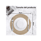 thumbnail image 2 of Juego De 6 Manteles Individuales Redondos Trenzados 36 Cm Xtellar beige, 2 of 4
